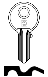 Afbeelding van Silca Cilindersleutel brass WA7