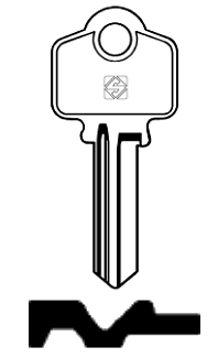 Afbeelding van Silca Cilindersleutel brass WC1