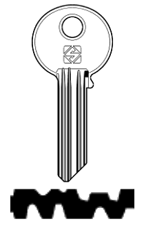 Afbeelding van Silca Cilindersleutel brass YD12