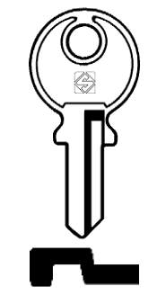 Afbeelding van Silca Cilindersleutel brass YT10R