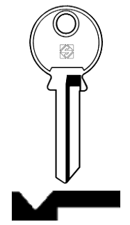 Afbeelding van Silca Cilindersleutel brass YT12