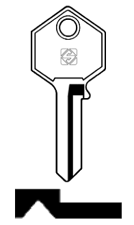 Afbeelding van Silca Cilindersleutel brass YT14R