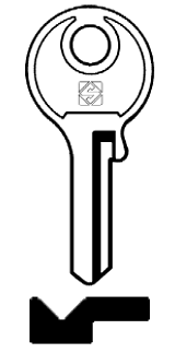 Afbeelding van Silca Cilindersleutel brass YT2