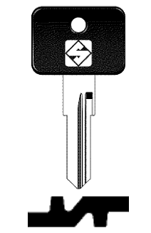 Afbeelding van Silca Autosleutel plastic kop brass ZD18EP