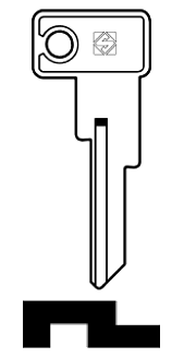 Afbeelding van Silca Autosleutel z/plastic kop staal ZD15R