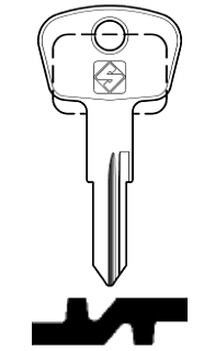 Afbeelding van Silca Autosleutel z/plastic kop staal ZD18