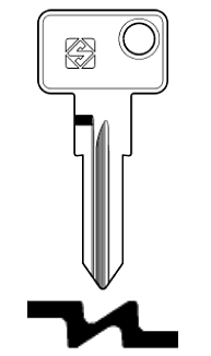 Afbeelding van Silca Autosleutel z/plastic kop staal ZD10