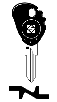 Afbeelding van Silca Transpondersleutel brass ZD23RT5