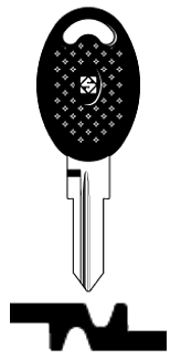 Afbeelding van Silca Autosleutel plastic kop brass ZD22RBP