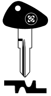 Afbeelding van Silca Autosleutel plastic kop brass ZD28RFP