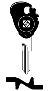 Afbeelding van Silca Transpondersleutel brass ZD24RT14