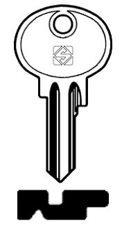 Afbeelding van Silca Autosleutel z/plastic kop staal ZD5R