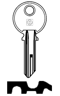 Afbeelding van Silca Cilindersleutel staal RO13