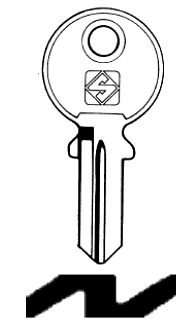 Afbeelding van Silca Autosleutel z/plastic kop staal RO11