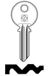 Afbeelding van Silca Cilindersleutel staal RO24R