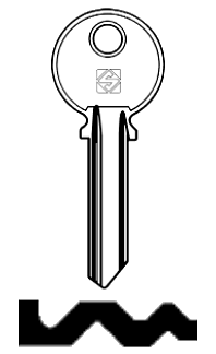 Afbeelding van Silca Cilindersleutel staal RO25