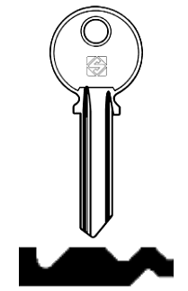 Afbeelding van Silca Cilindersleutel staal RO27