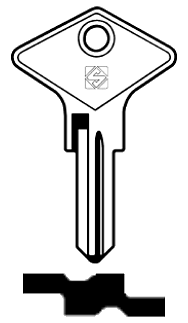 Afbeelding van Silca Autosleutel z/plastic kop staal RO28