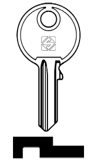 Afbeelding van Silca Cilindersleutel staal RO34R