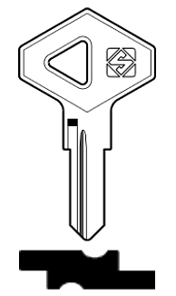 Afbeelding van Silca Autosleutel z/plastic kop staal RO39