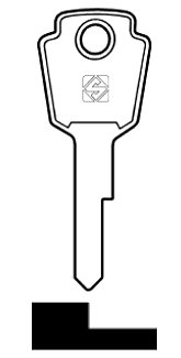 Afbeelding van Silca Autosleutel z/plastic kop staal RO31