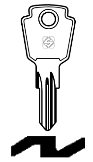 Afbeelding van Silca Autosleutel z/plastic kop staal RO3