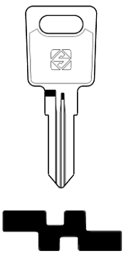 Afbeelding van Silca Cilindersleutel brass RO68R