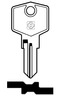 Afbeelding van Silca Autosleutel z/plastic kop staal RO40