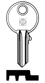 Afbeelding van Silca Cilindersleutel staal RO50