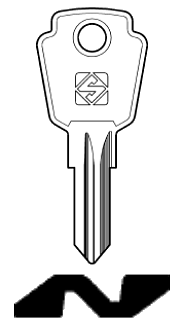 Afbeelding van Silca Autosleutel z/plastic kop staal RO6