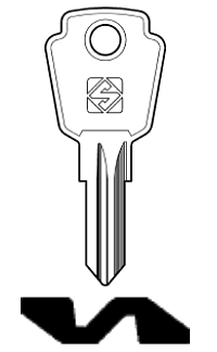 Afbeelding van Silca Autosleutel z/plastic kop brass RO6R