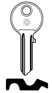 Afbeelding van Silca Cilindersleutel staal RO7