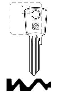 Afbeelding van Silca Cilindersleutel staal FH21R
