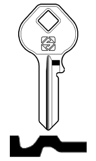 Afbeelding van Silca Cilindersleutel staal FH20R