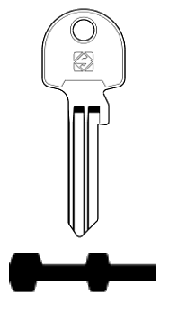 Afbeelding van Silca Cilindersleutel staal FH31L