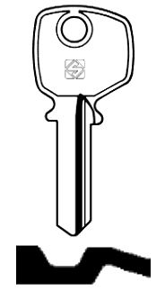 Afbeelding van Silca Cilindersleutel staal FH3