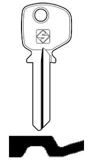 Afbeelding van Silca Cilindersleutel staal FH4R