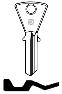 Afbeelding van Silca Cilindersleutel staal FH6