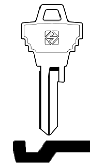 Afbeelding van Silca Cilindersleutel brass GO3