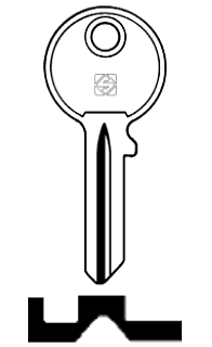 Afbeelding van Silca Cilindersleutel staal GL4