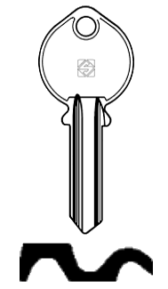 Afbeelding van Silca Cilindersleutel brass MC1