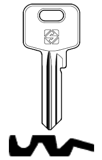 Afbeelding van Silca Cilindersleutel brass MC18R