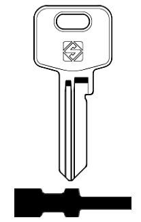 Afbeelding van Silca Cilindersleutel staal MC17