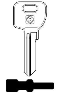 Afbeelding van Silca Cilindersleutel staal MC24