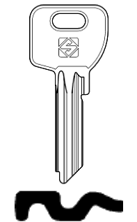 Afbeelding van Silca Cilindersleutel staal MC21