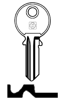 Afbeelding van Silca Cilindersleutel staal VAC1R