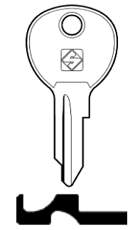 Afbeelding van Silca Cilindersleutel staal VAC106