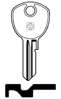 Afbeelding van Silca Cilindersleutel staal VAC65R
