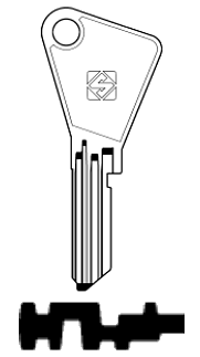 Afbeelding van Silca Cilindersleutel staal VAC111