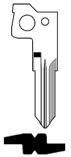 Afbeelding van Silca Autosleutel losse baard brass VAC102-BI